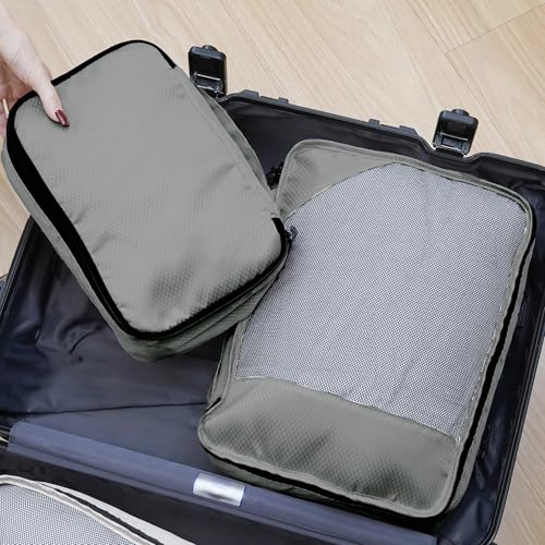 Toncoke 8-Piece Compression Packing Cubes — Best Compression Packing Cubes for Luggage (Avocado Green) Image 8