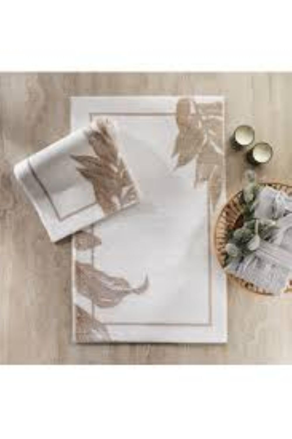 Schafer Home Leafy 2 Li Pamuk Floş Banyo Paspası-Gri