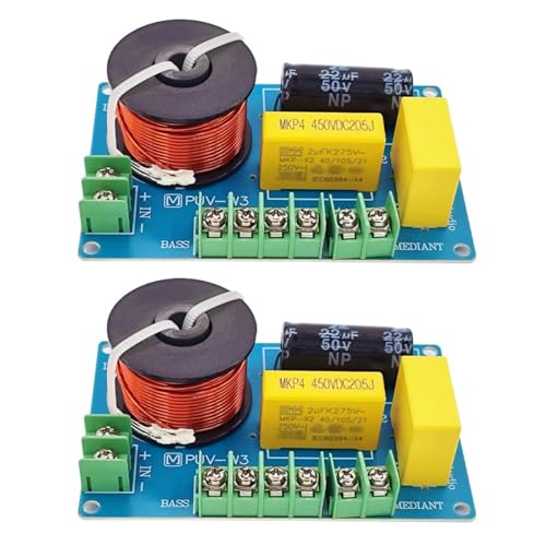 Laroal 2 pezzi 200 W 3 vie audio HiFi stereo altoparlante crossover alti/bassi 3 unità divisore di frequenza