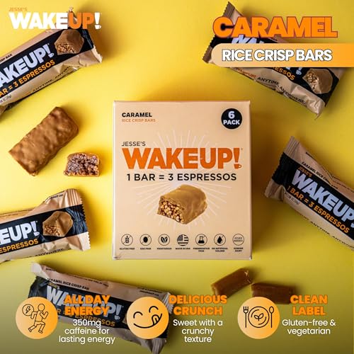 Image of WAKE UP! Caffeinated Caramel Bars, 3 Espressos, 4 Pack (24 Bars)