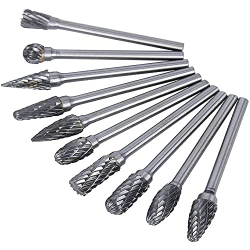 Hartmetall-Frässtifte mit Doppelschnitt, 10 Stück Wolframkarbid-Rotationsfräser-Set mit 3mm Schaft 6mm Schleifkopf für Holz & Steinschnitzerei, Stahl-Metallbearbeitung - Image 6