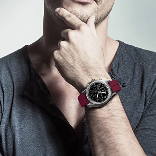 Image of Magnetic Watch Band 16mm 18mm 19mm 20mm 22mm - Quick Release - Skin-Friendly Soft Silicone Sport Watch Band for Men Women, Magnetic Folding Clasp Silicone Strap