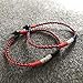 LADY Wan 1 Pcs Tibetan Lucky Rope Handmade Knots Bracelet/Anklet with 925 Silver Bead for Men or Women
