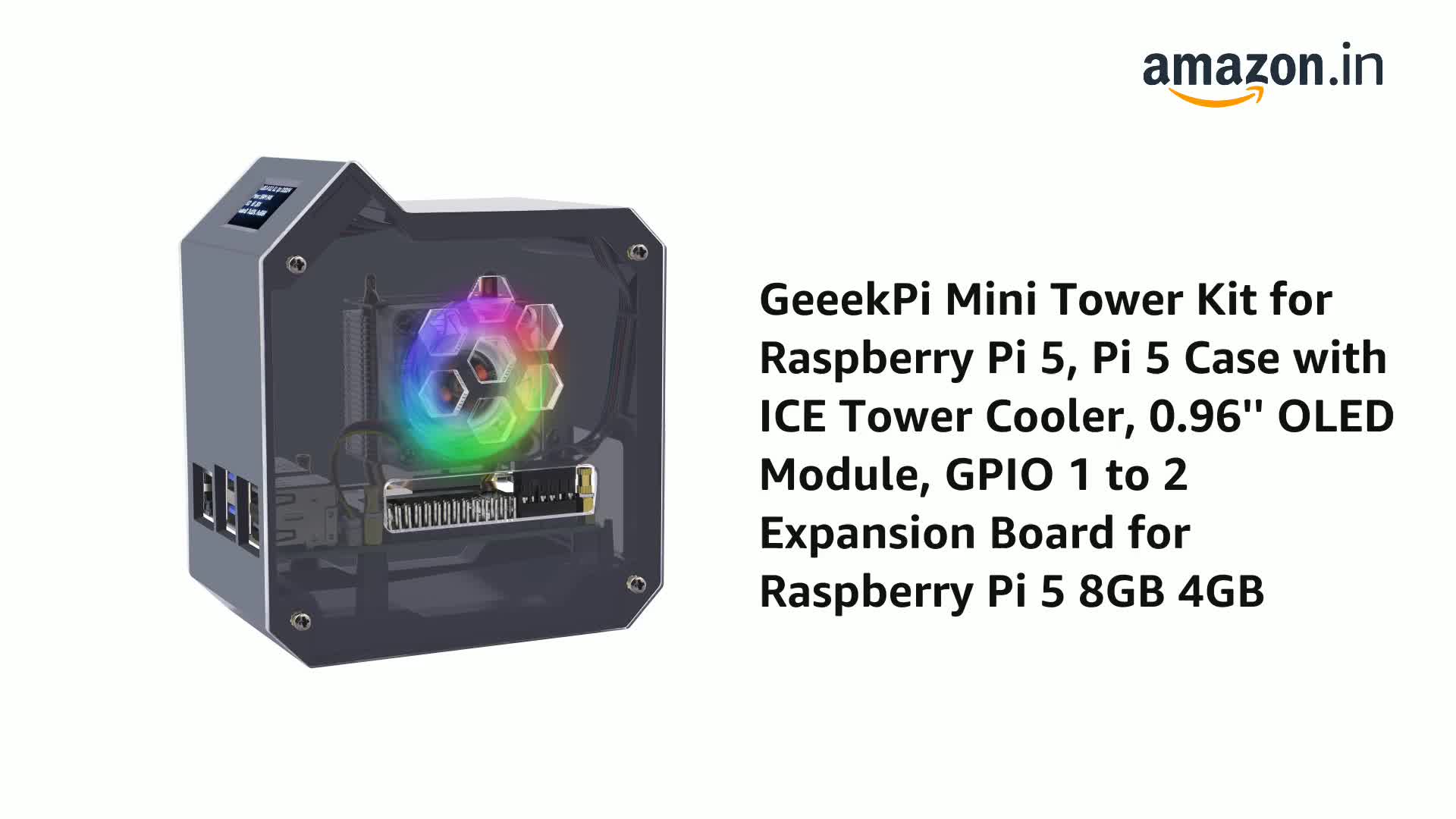 Buy ICE Tower CPU Cooling Fan For Raspberry Pi 5, Raspberry Pi 5