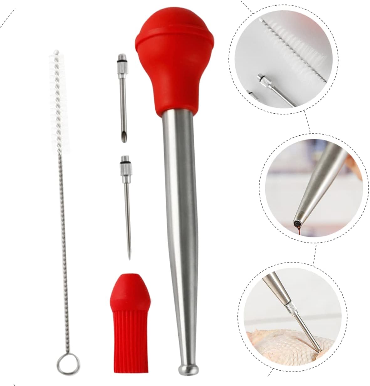 1 Set Turkey Seasoning Pump Flavor Injector for Bbq Cooking Marinade Kitchen Accessory for Brisket Pork