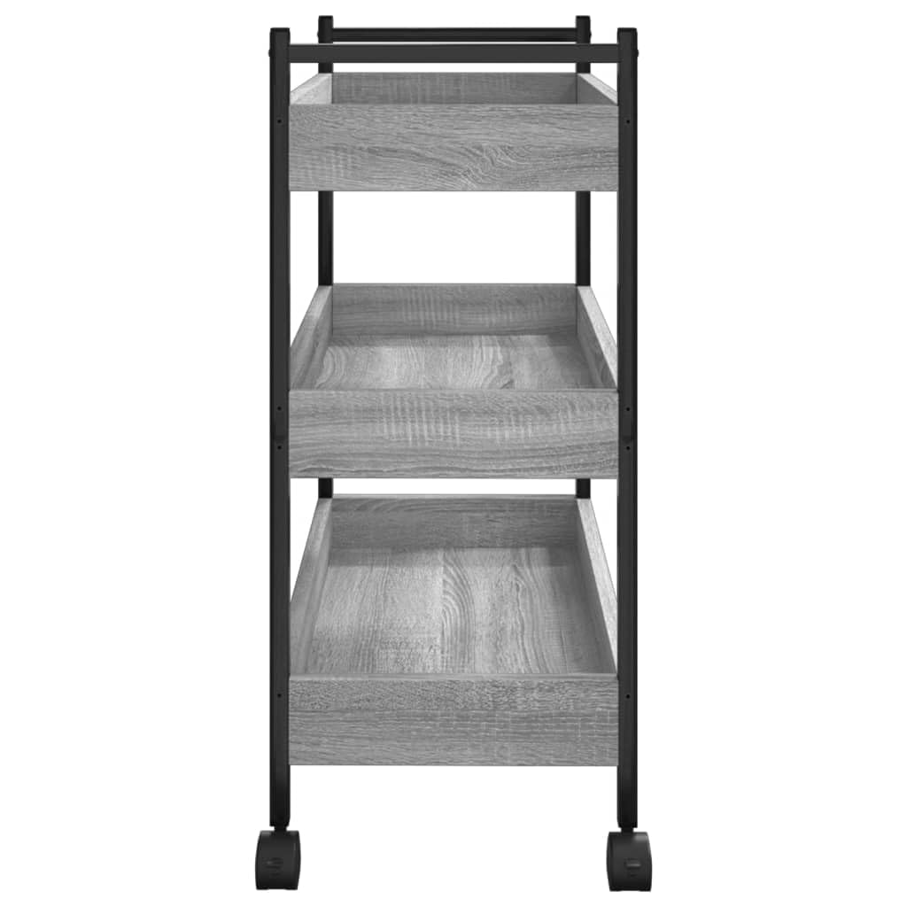 vidaXL Küchenwagen Grau Sonoma 50x30x70 cm Holzwerkstoff