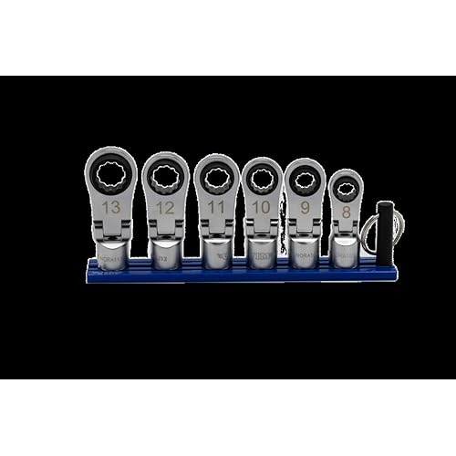 VIM 6 PC. 12PT Nano Flex Offset RATCHETING Attachment Set - 3/8" Drive (8-13MM)