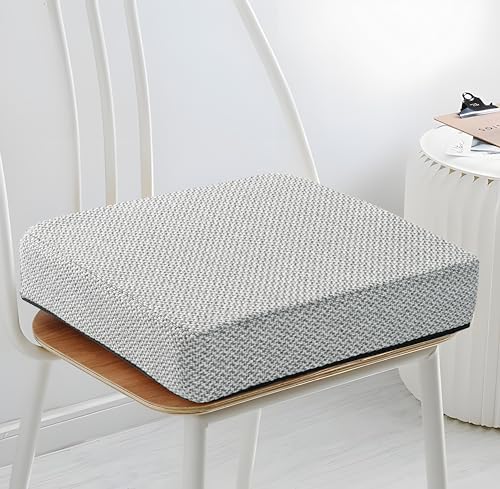 Schwar Textilien ® | Orthopädische Sitzerhöhung | Grobgewebt | 40x40x10 cm | Hellgrau