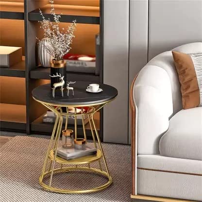 See full amazon price history chart for Al Hama Modern Round Coffee End Table with Engineered Wood Top and Metal Frame for Small Spaces Sofa Side 2-Tier Storage Shelf for Laptop Work (Gold & Black) Al Hama Modern Round Coffee End Table with Engineered Wood Top and Metal Frame for Small Spaces Sofa Side 2-Tier Storage Shelf for Laptop Work (Gold & Black) (B0BVW5W7W1) Amazon Price History, Amazon Price Tracker