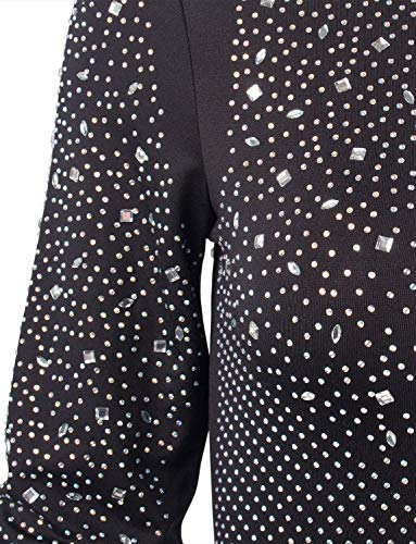 VWIWV Women Long Sleeve Dress Geometric Retro Sparkly Bodycon Party Mini Dress with Zipper