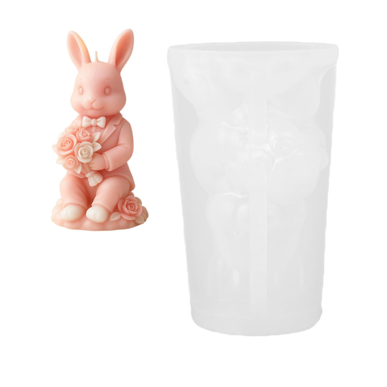 ZEPFJHE Hare Shape Silicone Food Grade for Resin Art Soap Chocolate Wedding Decorations Food Grade Elastomer Cast