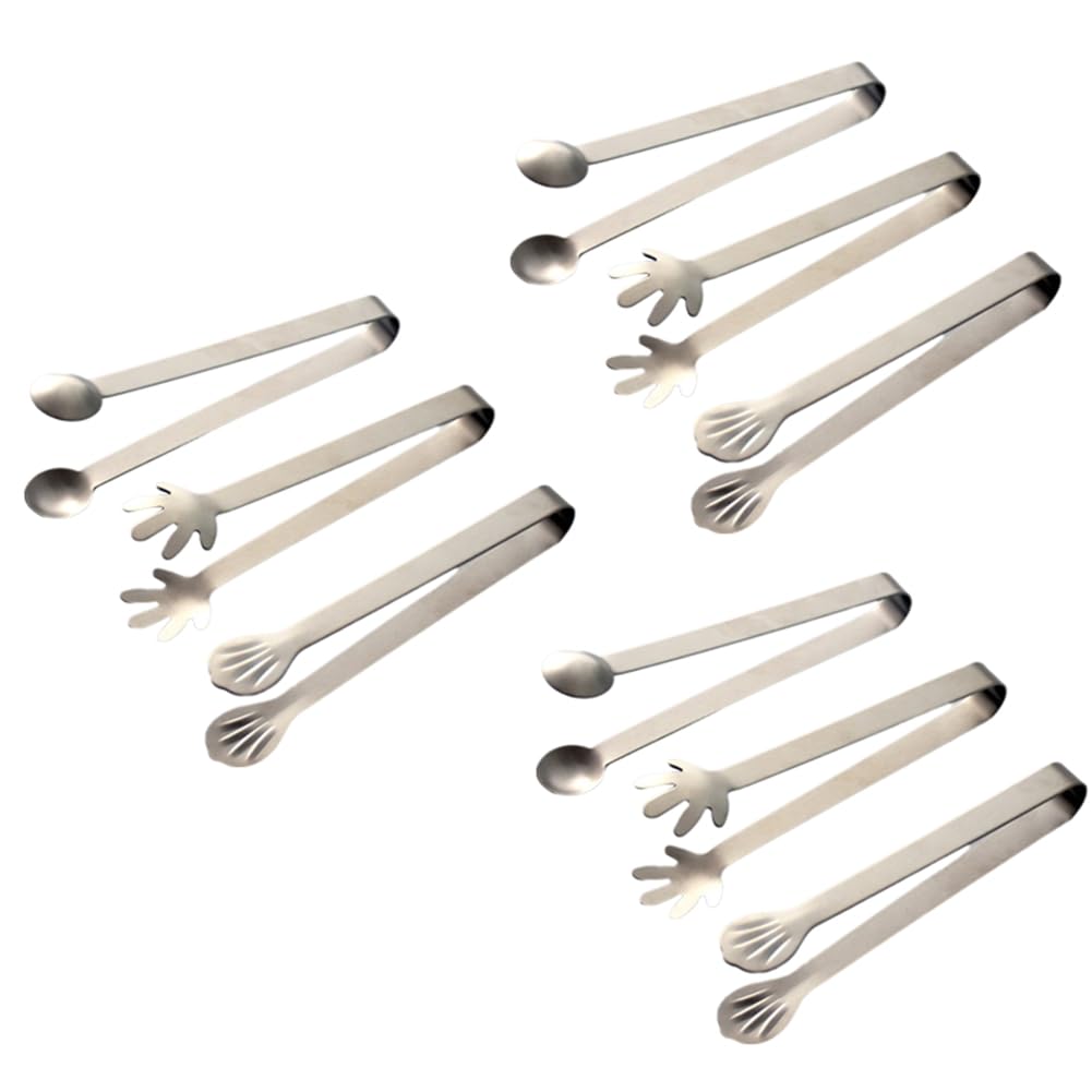 CTRLZS Sugar Tongs Cube Tongs Wedding Coffee and Appetizer Tongs Multifunctional Kitchen Food Tongs