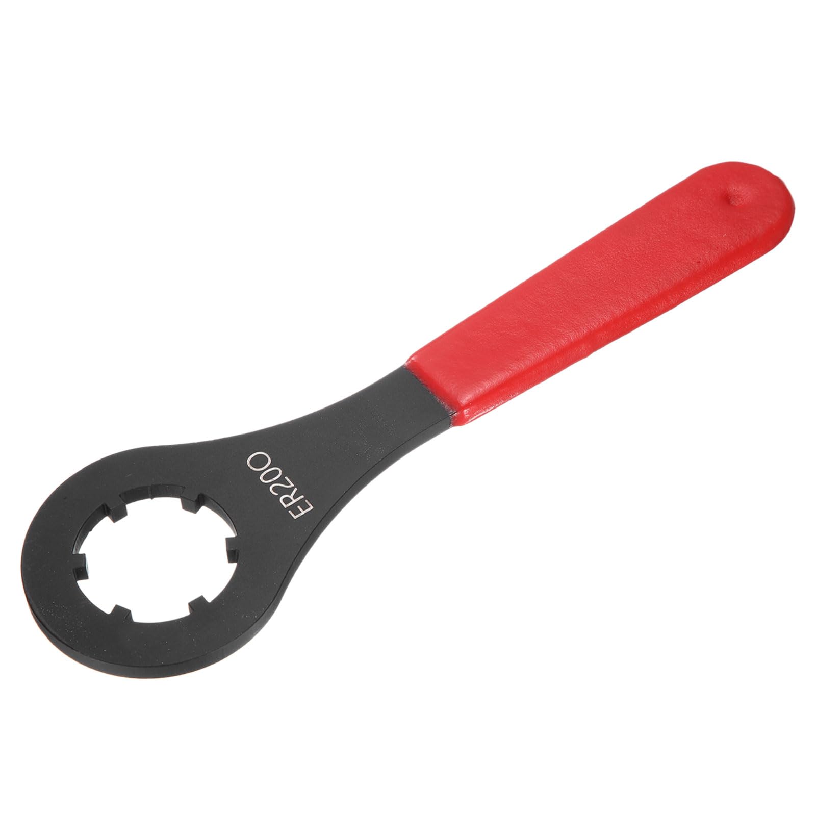 uxcell O-Type Collet Chuck Wrench Spanner for ER20 Lathe Clamping Nut with Red Non-Slip Handle
