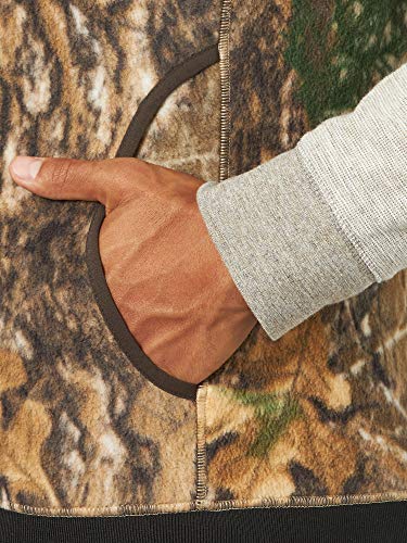 ATG by Wrangler Men's Fleece Bomber Vest, Realtree Edge/turkish Coffee, 3X/Tall