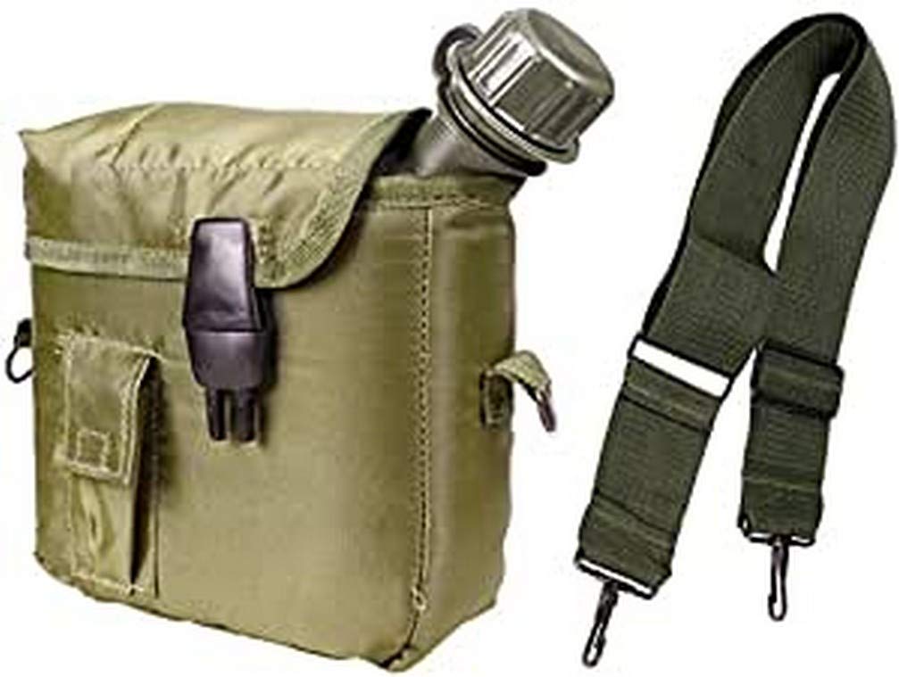 Mil-Tec US Field Bottle 2QT with Case U.Strap Olive