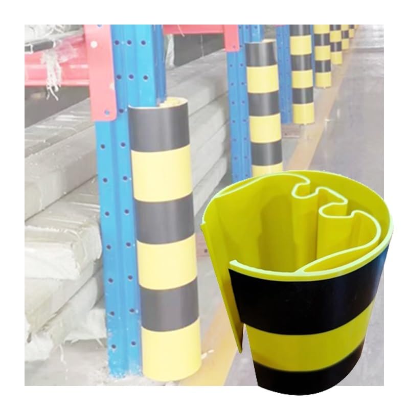 XPLKQXE Protector Columnas Industriales, Protectores Postes Para Estanterías Paletización, Protectores Contra Impactos Para Carretillas Elevadoras(Yellow-10-12cm,30cm/1pcs)