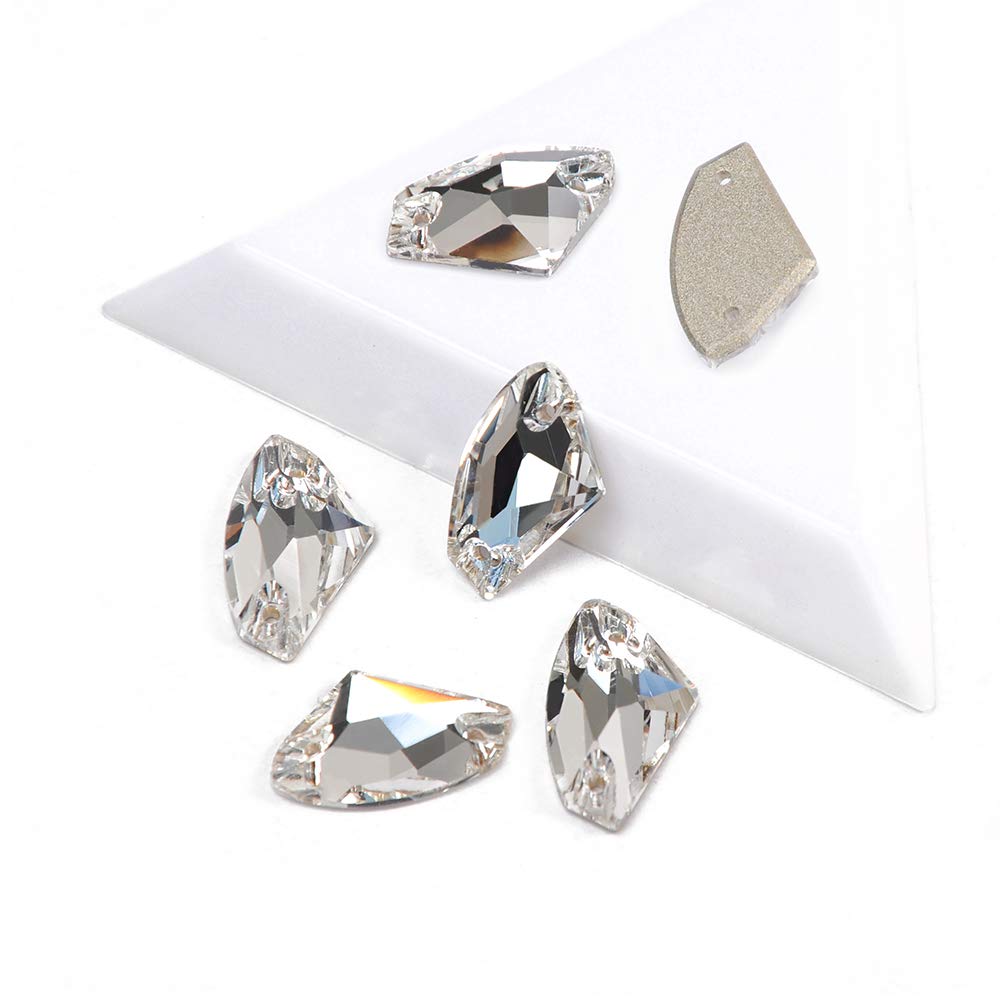 3256 Galactic Sew On Crystal Glass Flat Back Rhinestone Sewing Strass Aa Stones For Dress Decoration - (Color: Amethyst/Size: 12X19Mm 48Pcs)