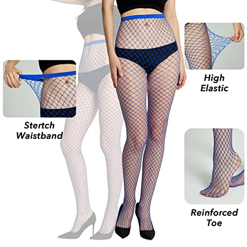 Image of Fishnet Stockings Lace Patterned Tights High Waist Pantyhose Fishnets for Women