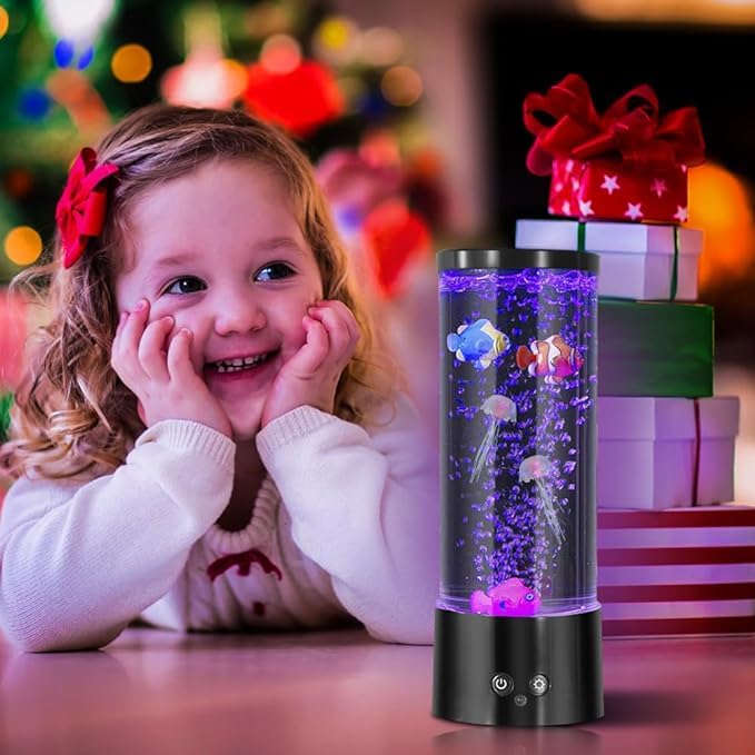 Autbye Quallen lavalamp, 17 kleuren lavalamp Grote kwallenlamp met kwallen Aquarium Omgevingslicht met USB-kabel en afstandsbediening, geweldig cadeau voor kinderen, vrienden en familieleden