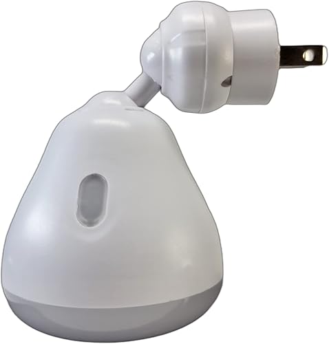 Miniatura 6 de Carrismann Luz nocturna brillante LED con sensor de movimiento y luz, toma de corriente alterna, enchufe flexible, cuello giratorio, PIR, lámpara