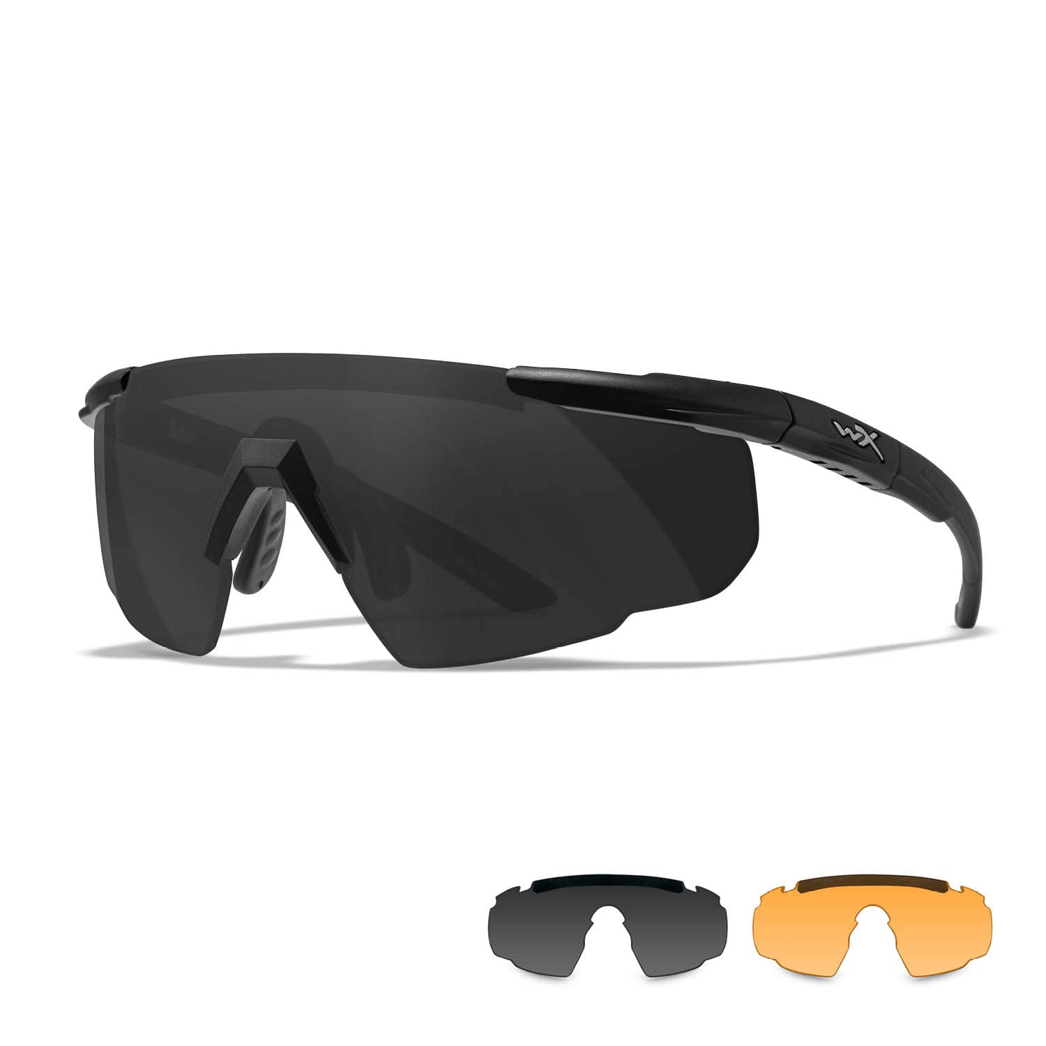 Wiley X | Saber Advanced | Schießbrille & Sportbrille Herren | Perfekt als Laufbrille Fahrradbrille & MTB Brille │ 100% UV-Schutz | Ideal bei Outdoor-Aktivitäten | Airsoft Schießen
