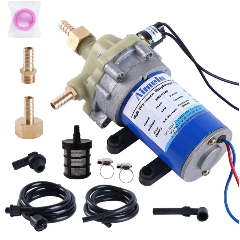 Image of Self Priming Water Pump,12V Water Pressure Diaphragm Pump for RV agriculture, industry, RV, shipbuilding and other fields (5800)