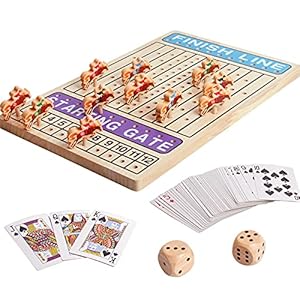 Horse-Racing-Board-Game-Wooden-Challenge-Toy-Poker-with-11-Durable-Horses-Dice-Cards-for-Kids-Family-Game-Brain-Teaser-Gamble-Game-Chess