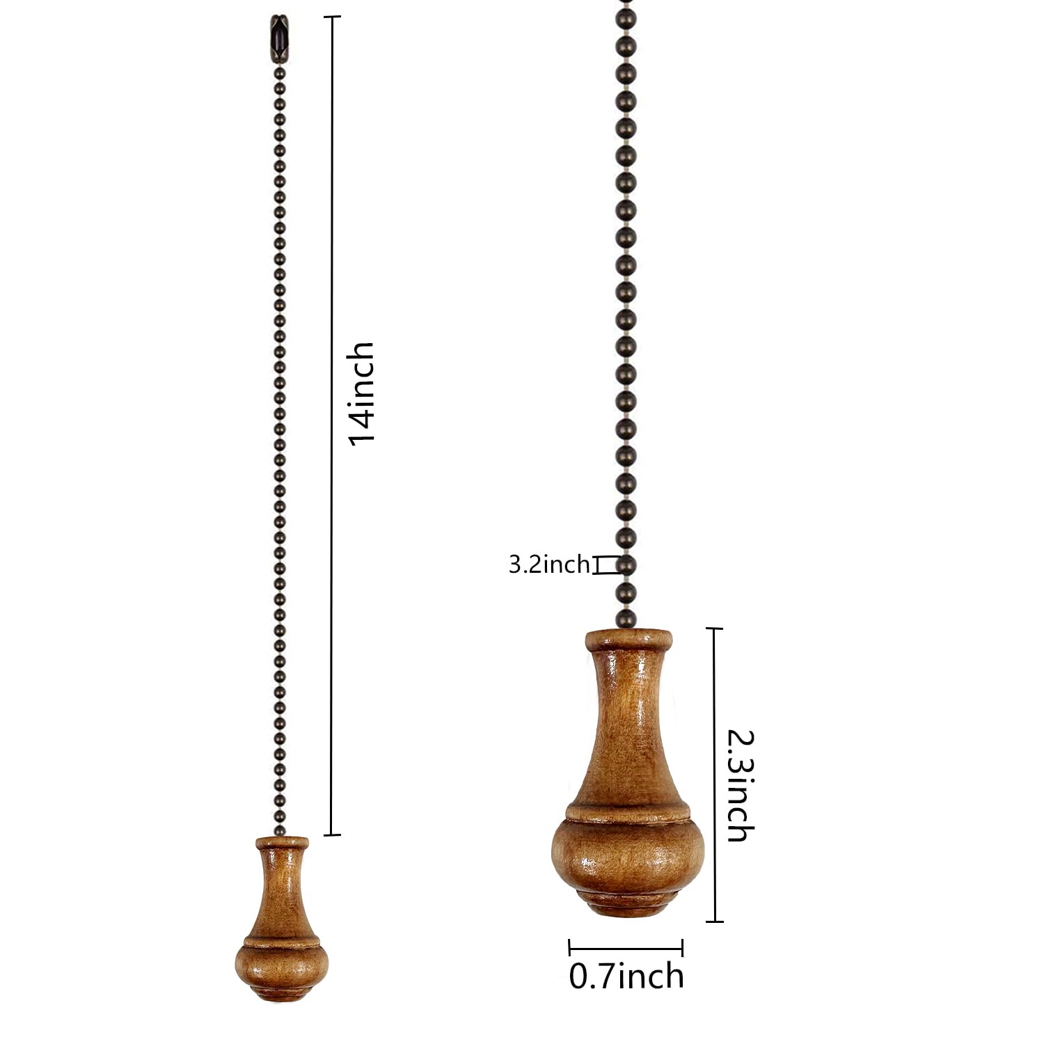 Fan String Extender Snapklik.com : Dotlite 2Pack Retro Wooden Ceiling Fan Pull Chain ...