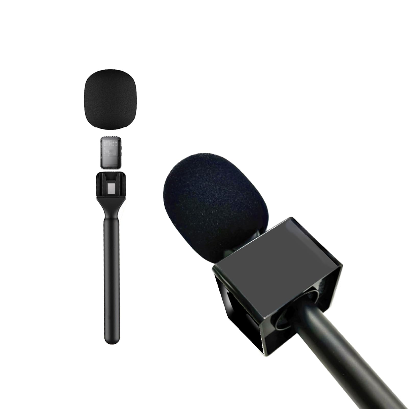 Magnético Supporto per DJI Mic 3/Mini/1/2/Rode Wireless GO II/Insta360 X5 Air Manico Rig Mic Flag Intervista Lavalier Microfono Wireless Adattatore Supporto Portatile per Hollyland Lark M1/per Synco