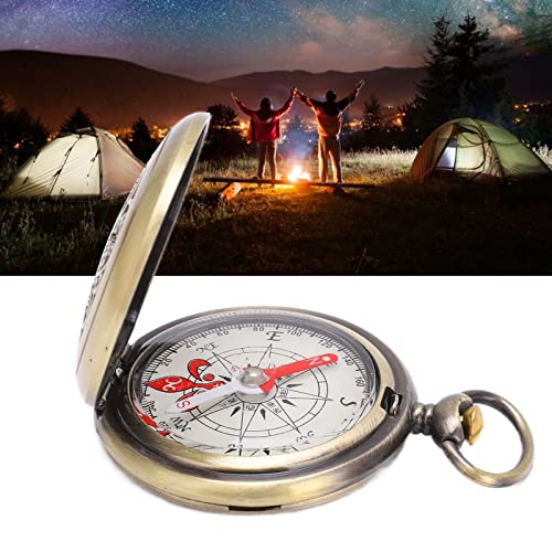 Brújula de latón con escala 360° para camping miniatura 5