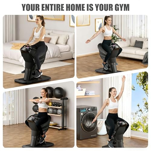 Máquina eléctrica de equitación simulada 3D para interior, máquina de ejercicios abdominales y de fitness con vibración de 20 velocidades y pantalla LCD táctil, para gimnasio y entrenamiento en interiores miniatura 7