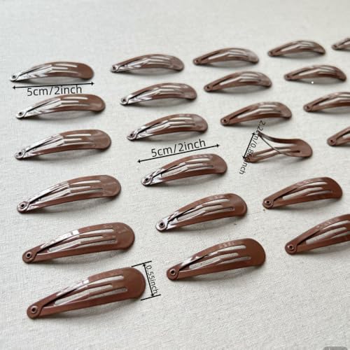 120 pinzas de cabello marrón metalicas snap miniatura 2