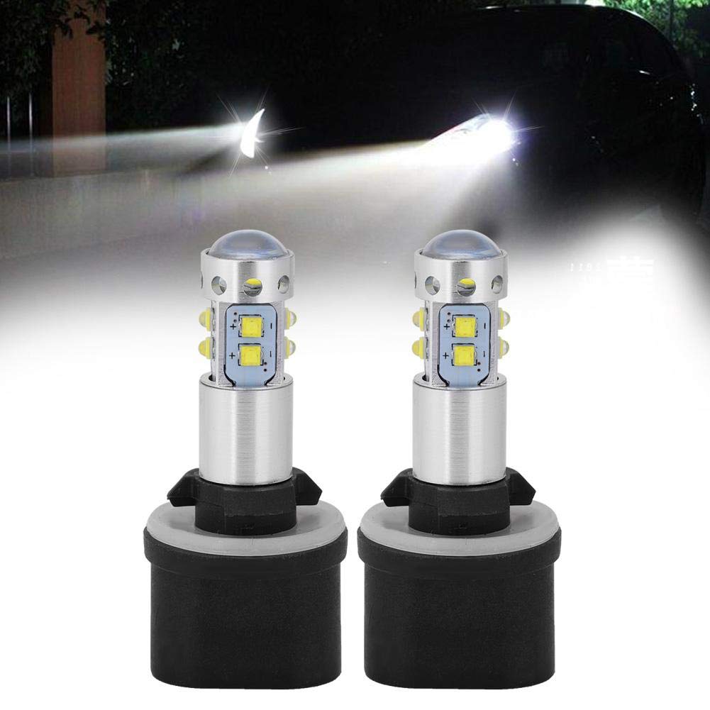EBTOOLS pour 885 50w Bulbs LED Ampoules LED de Voiture, 880 899 6000K Blanc 50W Ampoules de Phare à LED