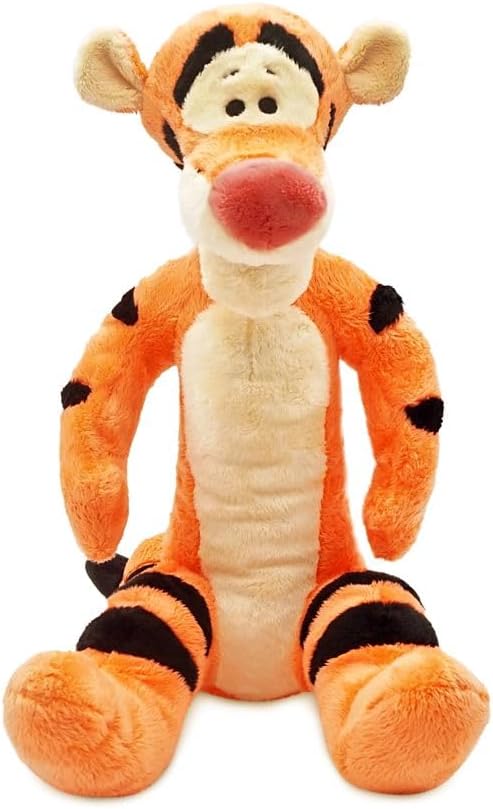 Disney Store Official Tigger Medium Soft Toy for Kids, Cuddly Character with Fuzzy Texture and Embroidered Details, Floppy Tail, Disney Plushy Suitable for All Ages