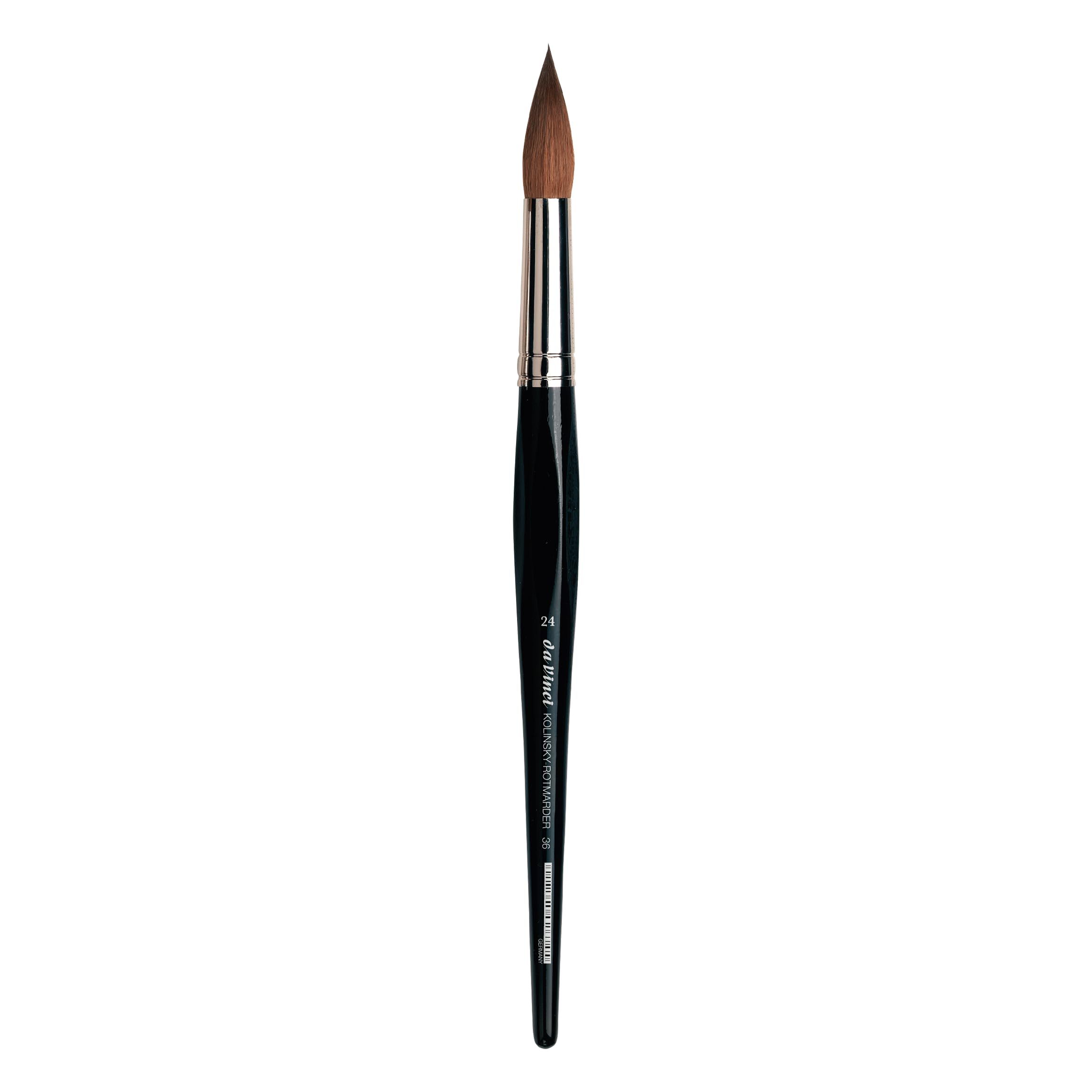 da Vinci Watercolor Series 36 Paint Brush, Round Russian Red Sable with Black Handle, Size 24