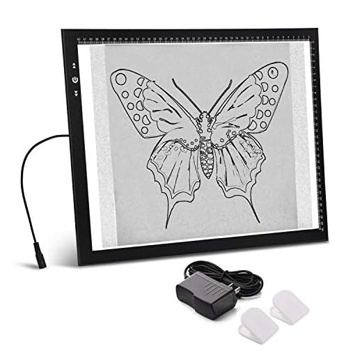 HSK A3 LED Mesa de Luz Dibujo Modos de bloqueo/desbloqueo Botón de atenuación táctil Súper brillo 6000 Lux Empaquetado con adaptador 12V 1A