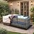 OVIOS Patio Furniture Set Cover Outdoor Sectional Sofa Set Cover Outdoor Sofa and Ottomans Cover Waterproof Furniture Covers, 78" L x 31" W x 29" H, Beige-Brown