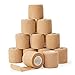 Vendaje Elástico Adhesivo 5 cm x 4.5 m, 12 Rollos de Venda Cohesiva Para el Esguince de Tobillo e Hinchazón de la Muñeca (Beige)