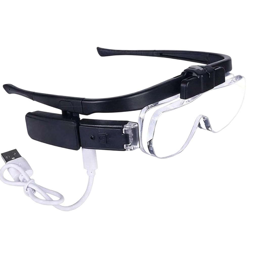 Jnchdghwa USB Rechargeable 3.5X/4.5X LED Magnifying Glasses for Reading and Jewelry Repair