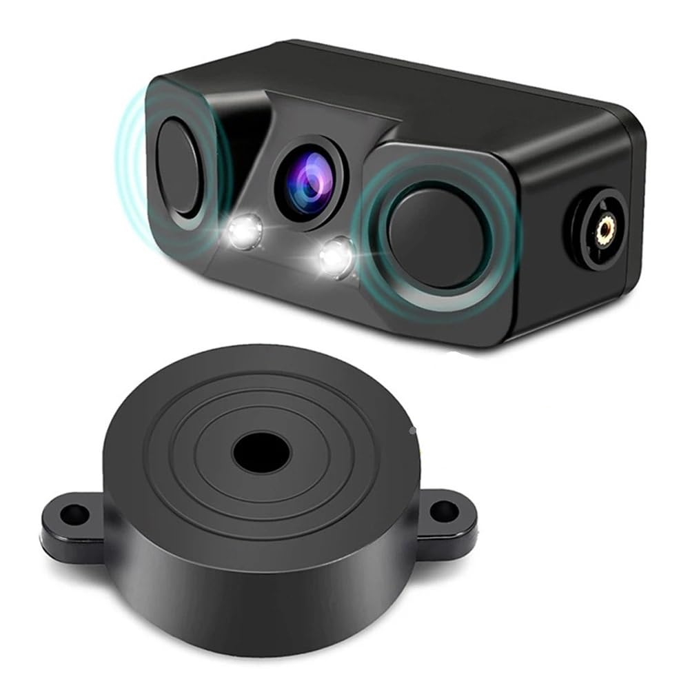 Kit sensori parcheggio Kit sensori radar di retromarcia per auto 3 in 1 display telecamera sensore parcheggio con angolo 170 gradi