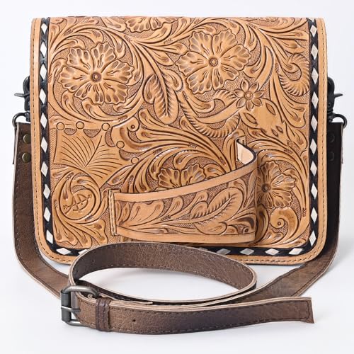American Darling Cross Body Hand Tooled Genuine Leather Western Women Bag Handbag Purse | Crossbody for Cute2