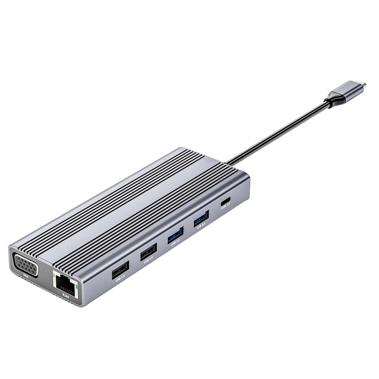Portable Type Multi USB Splitter for Laptops Data Hub with Video Output Compatible with Mouse Keyboard and USB Drives Easy