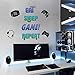 KAIRNE Wandtattoo Gamer,Eat Sleep Kinderzimmer Wandaufkleber, Bunte Gaming Wandtattoo Junge Teenager,Game Sprüche Videospiel Wandbid für Schlafzimmer,Gamer Wandtattoo für Jugendzimmer Spielzimmer Deko
