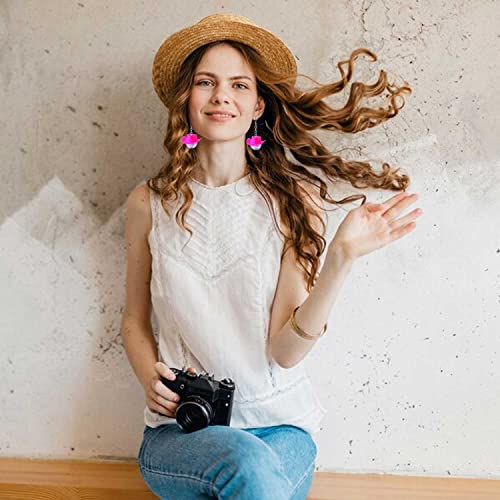 Disco Ball Earrings for Women, Western Cowboy Hat Earrings Mirror Ball Earrings 60s 70s Outfits Dance Party Costume Accessory Gifts3