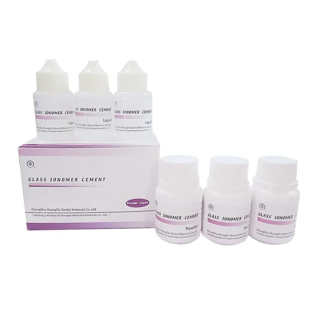 Dental Glass Ionomer Cement GIC - Pack of 3 Bottles Powder + 3 Bottles Solution | Radio Opaque, Strong Bonding, Dental Material for Restorative Procedures, Ideal for Dental Clinics (B097DTLJ4B) Amazon Price History, Amazon Price Tracker
