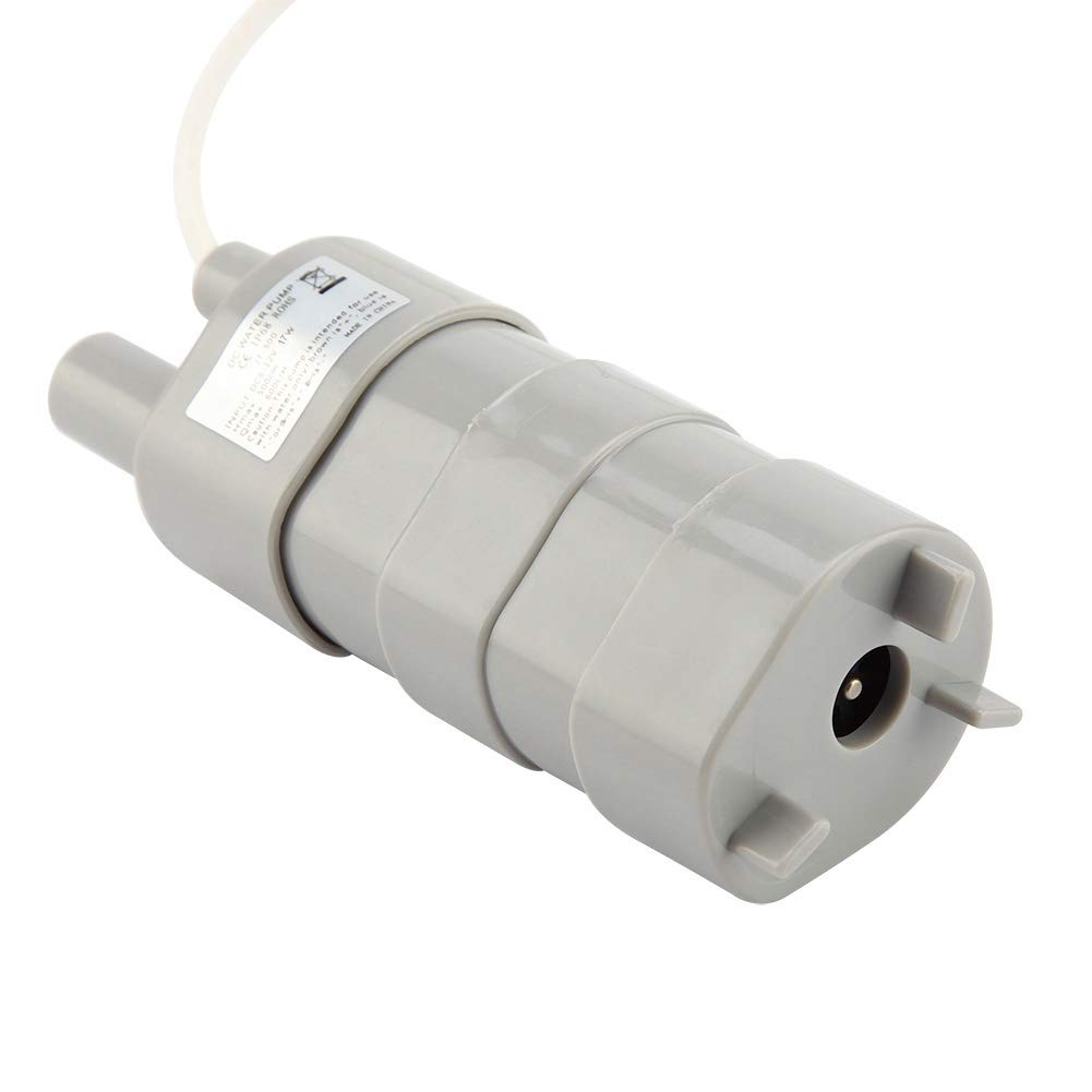 Pompe Submersible DC 12V, 600L/H, Petite Pompe à Eau Immergée pour Aquarium, Étang, Piscine, Jardin, 5m de Levage, 105.9x33.3x38.33mm