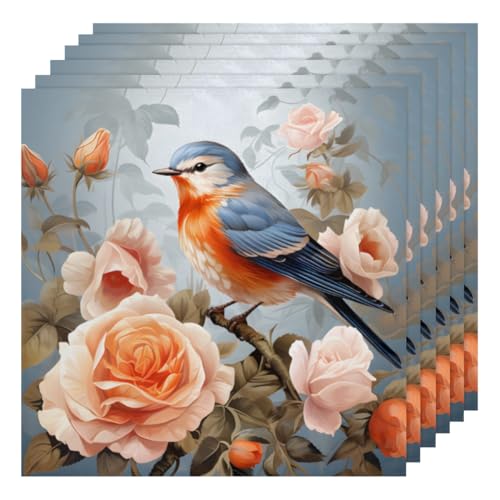 Servilletas de Tela Robin Multicolor 20x20 Pulgadas Set x6 miniatura 1