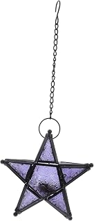 Vintage Glass Star Lantern Hanging Candle Holder Decorative Tealight Holder for Wedding Party Home Birthday Outdoor Ceremony Decor