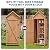 GarveeLife Outdoor Wooden Storage Shed Waterproof, 63'' Vertical Outdoor Storage Cabinet with 4 Shelves & Lockable Door, Space-Saving Garden Tool Shed for Patio, Yard, Lawn