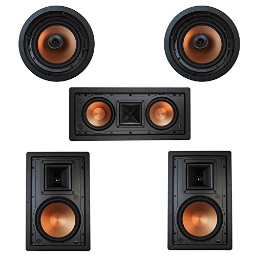 Klipsch 5.0 In-Wall System with with 2 R-5800-W II In-Wall Speakers, 1 Klipsch